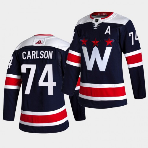 Adidas Washington Capitals #74 John Carlson Men's 2021-22 Alternate Authentic Jersey - Black Men's