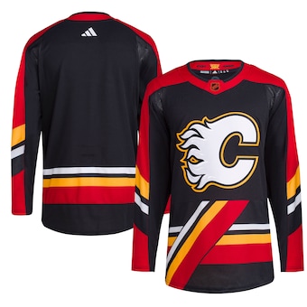 Calgary Flames Blank Men's Adidas Reverse Retro 2.0 Authentic Player Jersey - Black