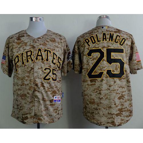 Pittsburgh Pirates #25 Gregory Polanco Camo Alternate Cool Base Stitched Jersey Men's