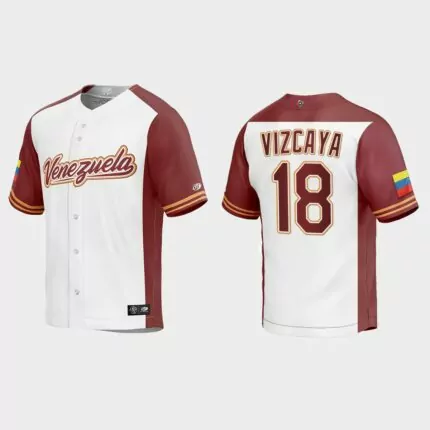 Anthony Vizcaya Venezuela Baseball 2023 World Baseball Classic Replica Jersey – White