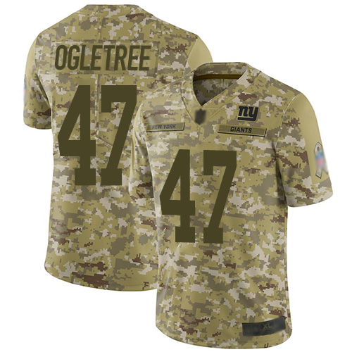 New York Giants #47 Alec Ogletree Camo Men's Stitched Limited 2018 Salute To Service Jersey Men's