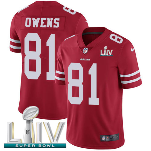 San Francisco 49ers #81 Jordan Matthews Red Super Bowl LIV 2020 Team Color Men's Stitched Vapor Untouchable Limited Jersey Men's