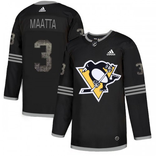Adidas Pittsburgh Penguins #3 Olli Maatta Black Authentic Classic Stitched Jersey Men's