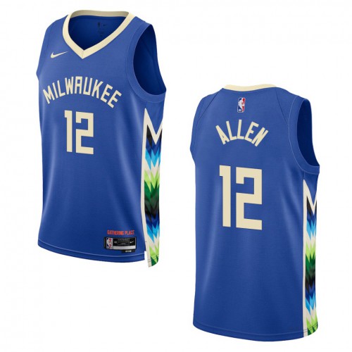 Milwaukee Milwaukee Bucks #12 Grayson Allen Unisex Royal 2022-23 Swingman Jersey - City Edition Mens
