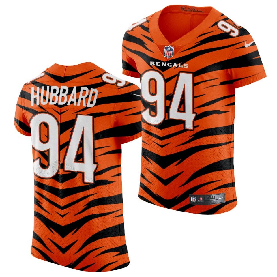 Bengals #94 Sam Hubbard Men's 2021-22 Orange City Edition Elite Jersey