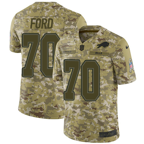 Buffalo Bills #70 Cody Ford Camo Men's Stitched Limited 2018 Salute To Service Jersey Men's