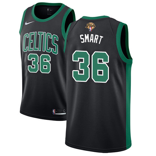 Boston Celtics #36 Marcus Smart Black 2022 Finals Swingman Statement Edition Jersey Mens