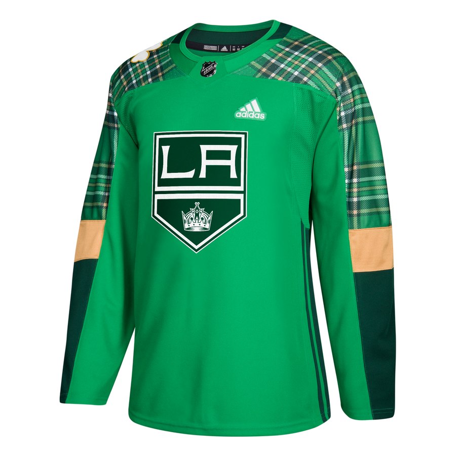 Adidas Kings Blank Adidas Green St. Patrick's Day Authentic Practice Stitched Jersey
