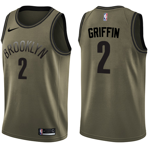 Brooklyn Nets #2 Blake Griffin Green Womens Salute to Service Swingman Jersey Womens