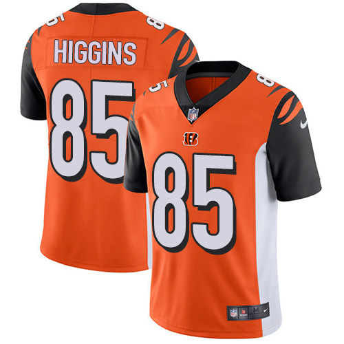 Bengals #85 Tee Higgins Orange Alternate Men's Stitched Vapor Untouchable Limited Jersey