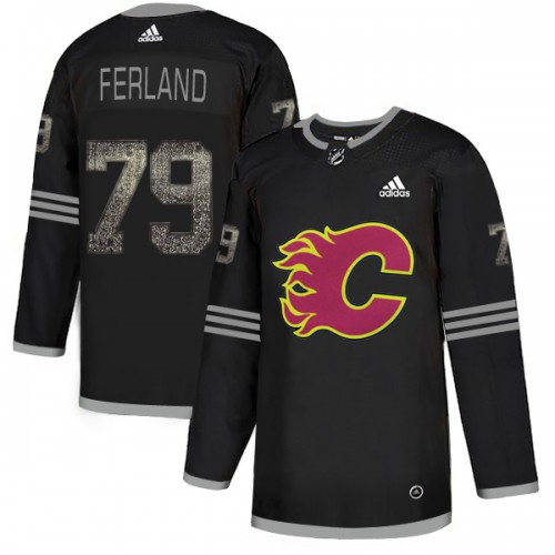 Adidas Calgary Flames #79 Michael Ferland Black Authentic Classic Stitched Jersey Men's