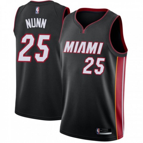 Miami Heat #25 Kendrick Nunn Black Youth Swingman Icon Edition Jersey Youth