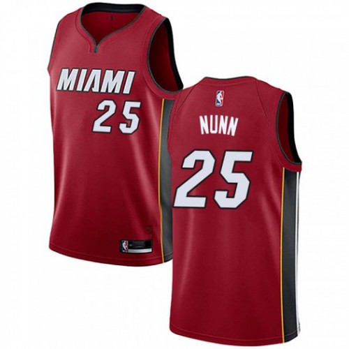 Miami Heat #25 Kendrick Nunn Red Swingman Statement Edition Jersey Mens