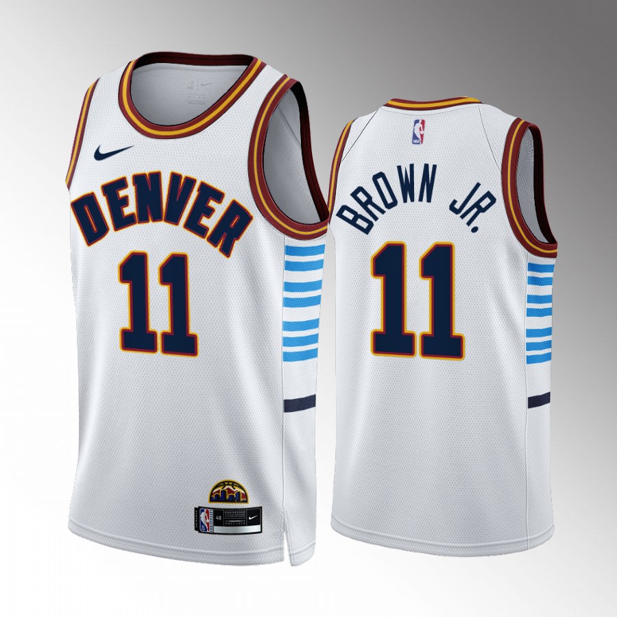 Denver Nuggets #11 Bruce Brown Jr. White 2022-23 Men's City Edition Jersey