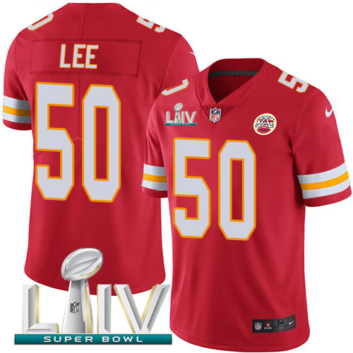 Kansas City Chiefs #50 Darron Lee Red Super Bowl LIV 2020 Team Color Men's Stitched Vapor Untouchable Limited Jersey Men's
