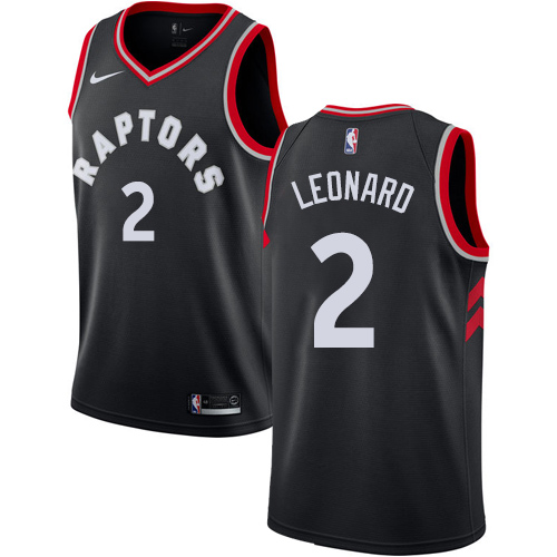Toronto Raptors #2 Kawhi Leonard Black Youth Swingman Statement Edition Jersey Youth