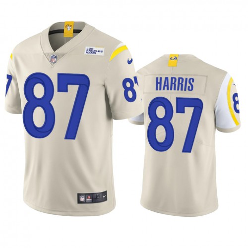 Los Angeles Los Angeles Rams #87 Jacob Harris Men's Vapor Limited Jersey - Bone Men's