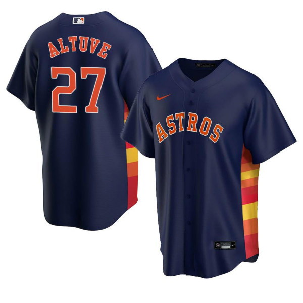 Men's Youth Women's Houston Astros 27 Replica 2020 Navy Alternate Jose Altuve Jersey