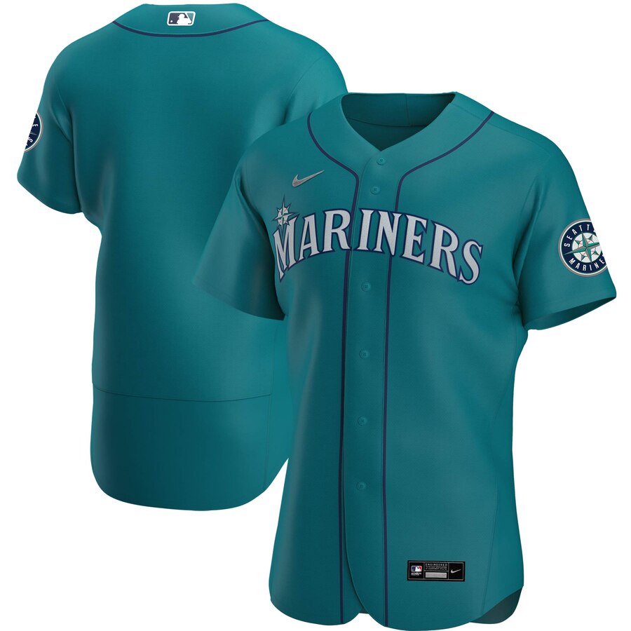 Seattle Mariners Men's Aqua Alternate 2020 Authentic Official Team Jersey