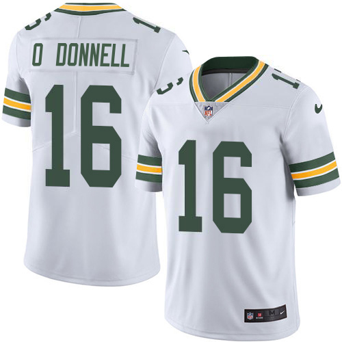 Packers #16 Pat O'Donnell White Men's Stitched Vapor Untouchable Limited Jersey