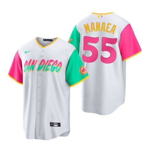 San Diego San Diego Padres #55 Sean Manaea 2022 City Connect Men's Games Jersey - White Men's