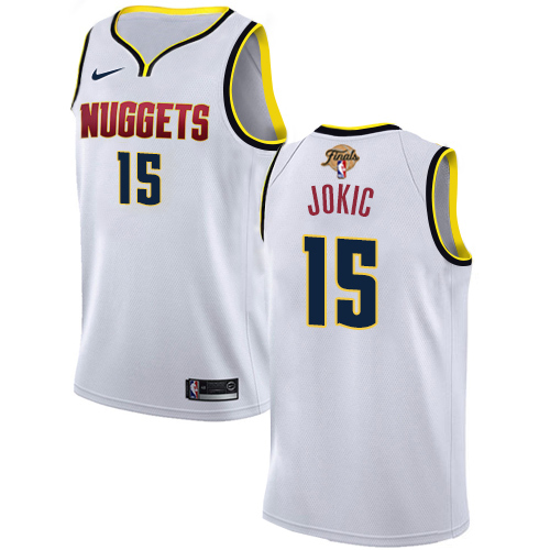 Denver Nuggets #15 Nikola Jokic White 2023 Finals Patch Swingman Association Edition Jersey