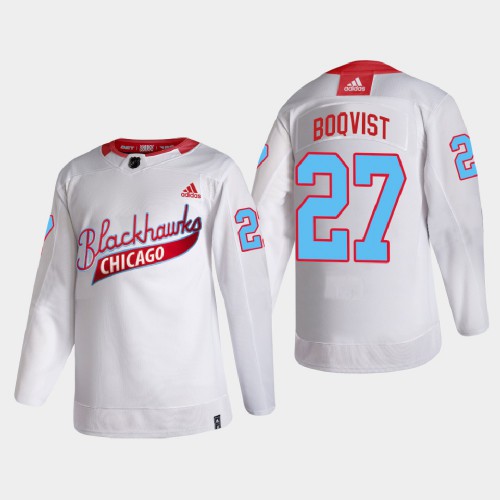Chicago Chicago Blackhawks #27 Adam Boqvist Men's White One Community Night Jersey Men's
