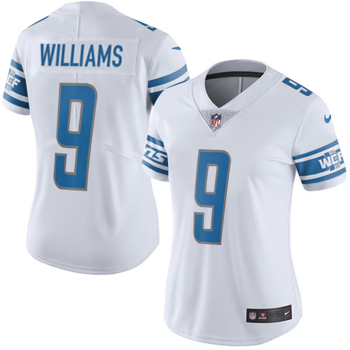 Lions #9 Jameson Williams White Women's Stitched Vapor Untouchable Limited Jersey