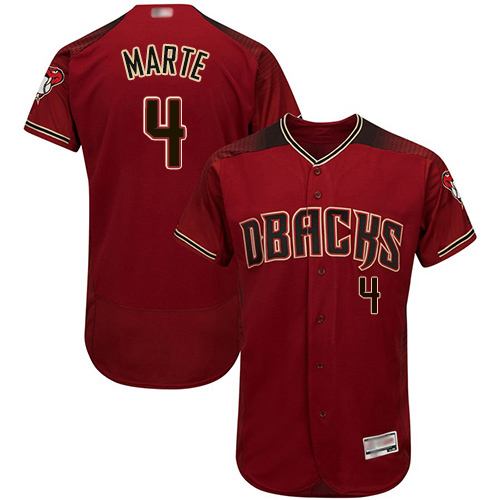 Arizona Diamondbacks #4 Ketel Marte Sedona Red Flexbase Authentic Collection Stitched Jersey Men's