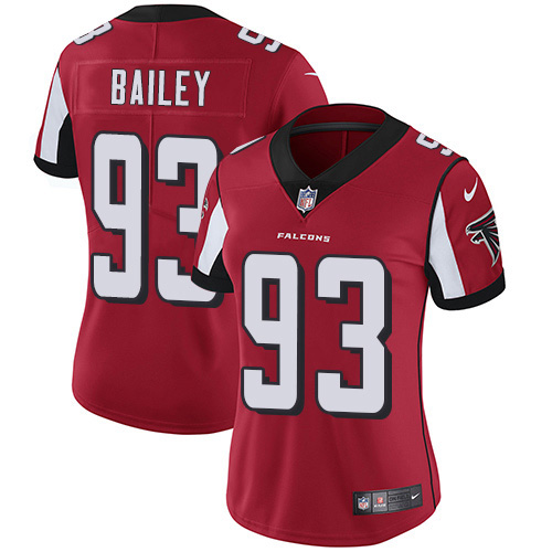 Atlanta Falcons #93 Allen Bailey Red Team Color Women's Stitched Vapor Untouchable Limited Jersey Womens