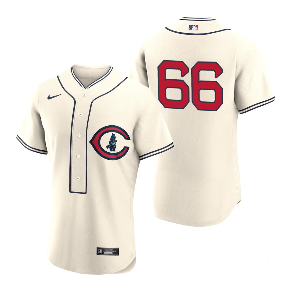 Chicago Cubs #66 Rafael Ortega Men's 2022 Field Of Dreams Authentic Jersey - Cream