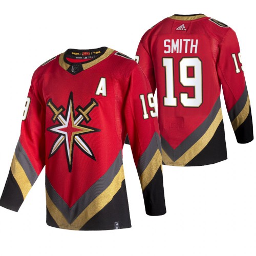 Vegas Golden Vegas Golden Knights #19 Reilly Smith Red Men's Adidas 2020-21 Reverse Retro Alternate Jersey Men's