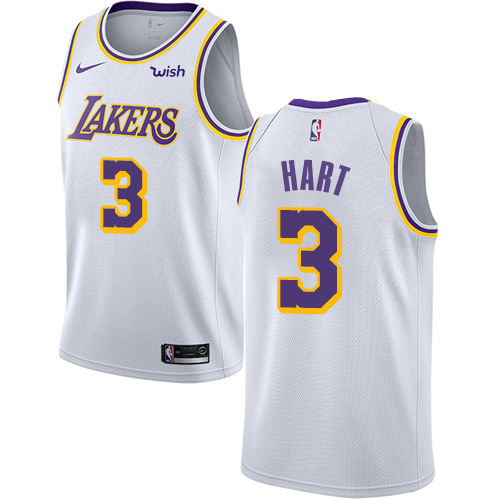 Los Angeles Lakers #3 Josh Hart White Swingman Association Edition Jersey Mens