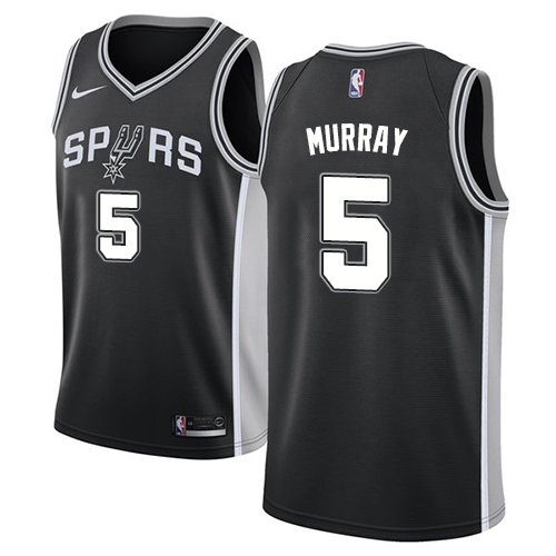 San Antonio Spurs #5 Dejounte Murray Black Youth Swingman Icon Edition Jersey Youth