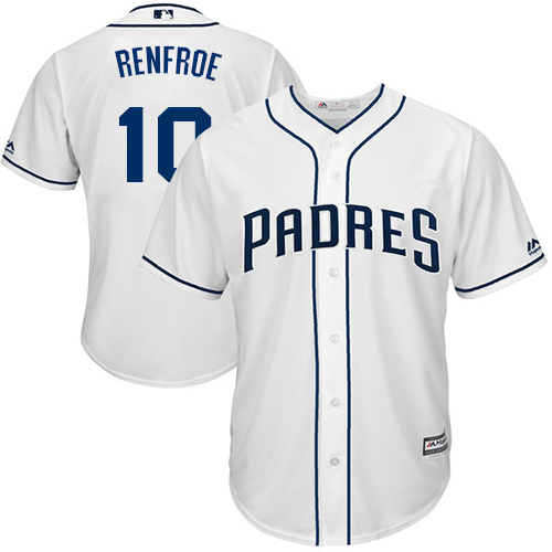 San Diego Padres #10 Hunter Renfroe White New Cool Base Stitched Jersey Men's