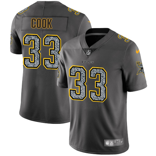 Minnesota Vikings #33 Dalvin Cook Gray Static Men's Stitched Vapor Untouchable Limited Jersey Men's