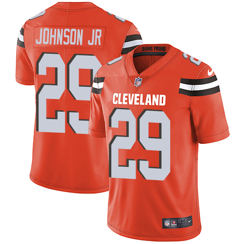 Cleveland Browns #29 Duke Johnson Jr Orange Alternate Men's Stitched Vapor Untouchable Limited Jersey Men's