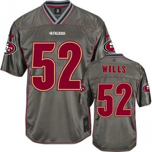 San Francisco 49ers #52 Patrick Willis Grey Men's Stitched Elite Vapor Jersey Men's