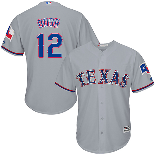 Texas Rangers #12 Rougned Odor Grey Cool Base Stitched Youth Jersey Youth