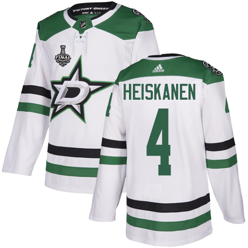 Adidas Dallas Stars #4 Miro Heiskanen White Road Authentic 2020 Stanley Cup Final Stitched Jersey Men's
