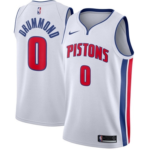 Detroit Pistons #0 Andre Drummond White Youth Swingman Association Edition Jersey Youth