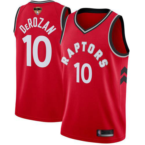 Toronto Raptors #10 DeMar DeRozan Red 2019 Finals Bound Youth Swingman Icon Edition Jersey Youth
