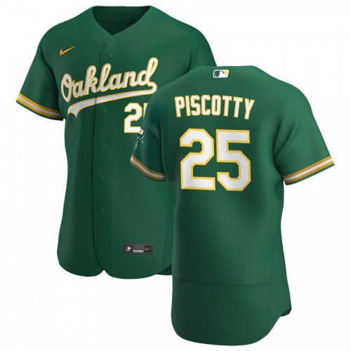 Oakland Oakland Athletics #25 Stephen Piscotty Men's Kelly Green Alternate 2020 Authentic Player Jersey Men's