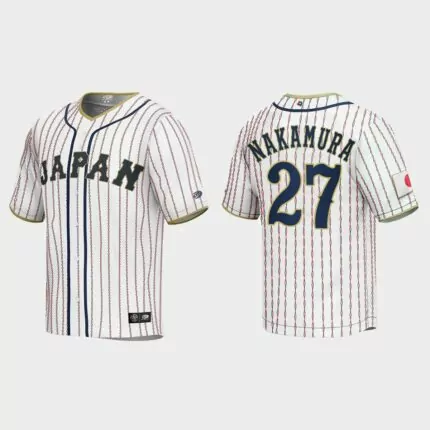 Yuhei Nakamura Japan Baseball 2023 World Baseball Classic Jersey – White