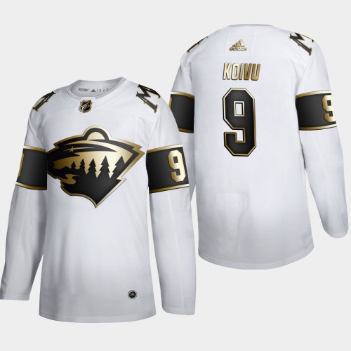 Minnesota Minnesota Wild #9 Mikko Koivu Men's Adidas White Golden Edition Limited Stitched Jersey Men's