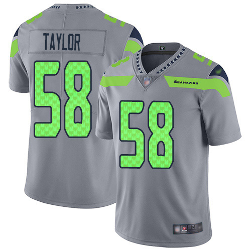 Seattle Seahawks #58 Darrell Taylor Gray Youth Stitched Limited Inverted Legend Jersey Youth