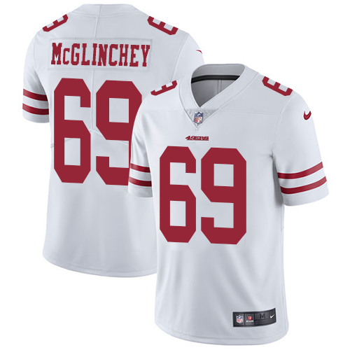 San Francisco 49ers #69 Mike McGlinchey White Men's Stitched Vapor Untouchable Limited Jersey Men's