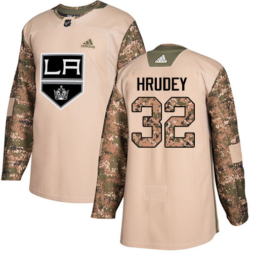 Adidas Los Angeles Kings #32 Kelly Hrudey Camo Authentic 2017 Veterans Day Stitched Jersey Men's
