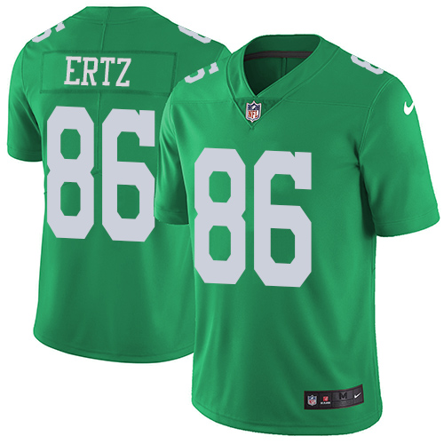 Philadelphia Eagles #86 Zach Ertz Green Men's Stitched Limited Rush Jersey Men's