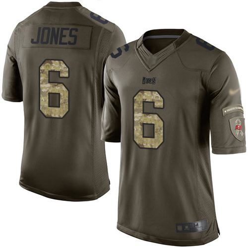 Buccaneers #6 Julio Jones Green Men's Stitched Limited 2015 Salute To Service Jersey